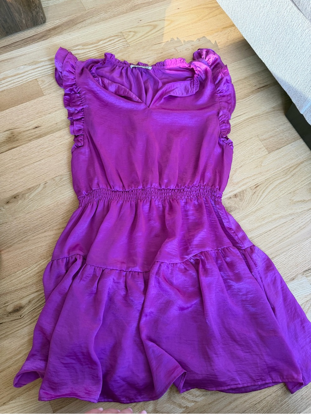 Steve Madden Girls' Ruffle Tiered Dress - Magenta